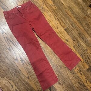 Nine West Red Boot Cut Jeans for Women size 8